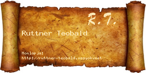 Ruttner Teobald névjegykártya